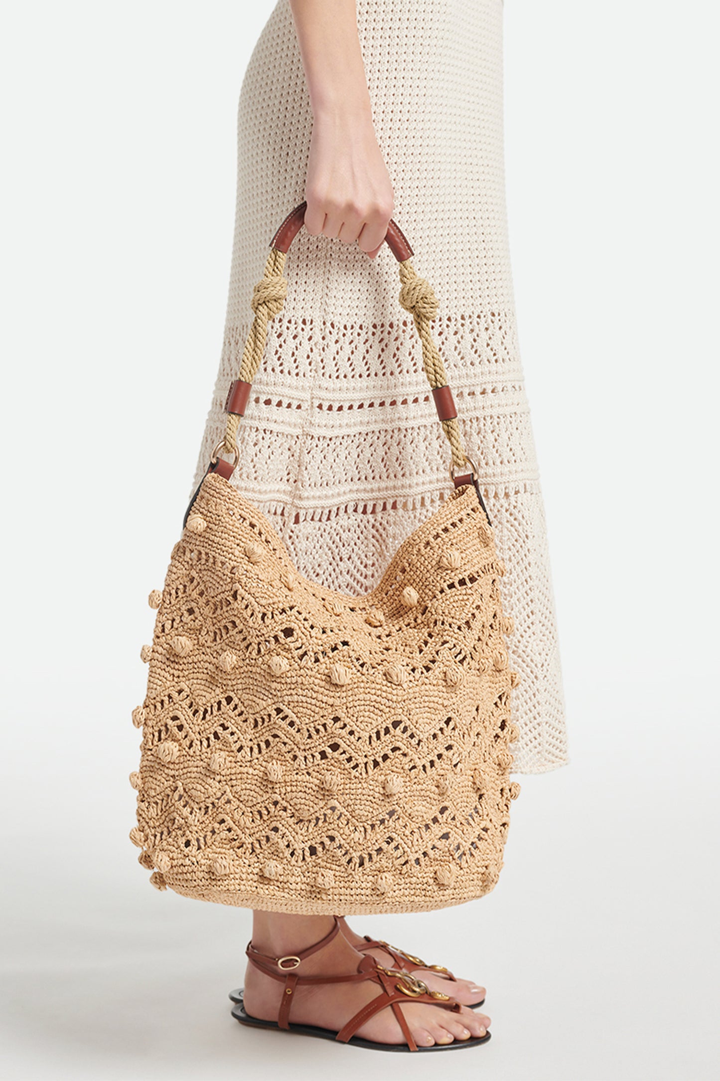Raffia Holly Hobo Bag