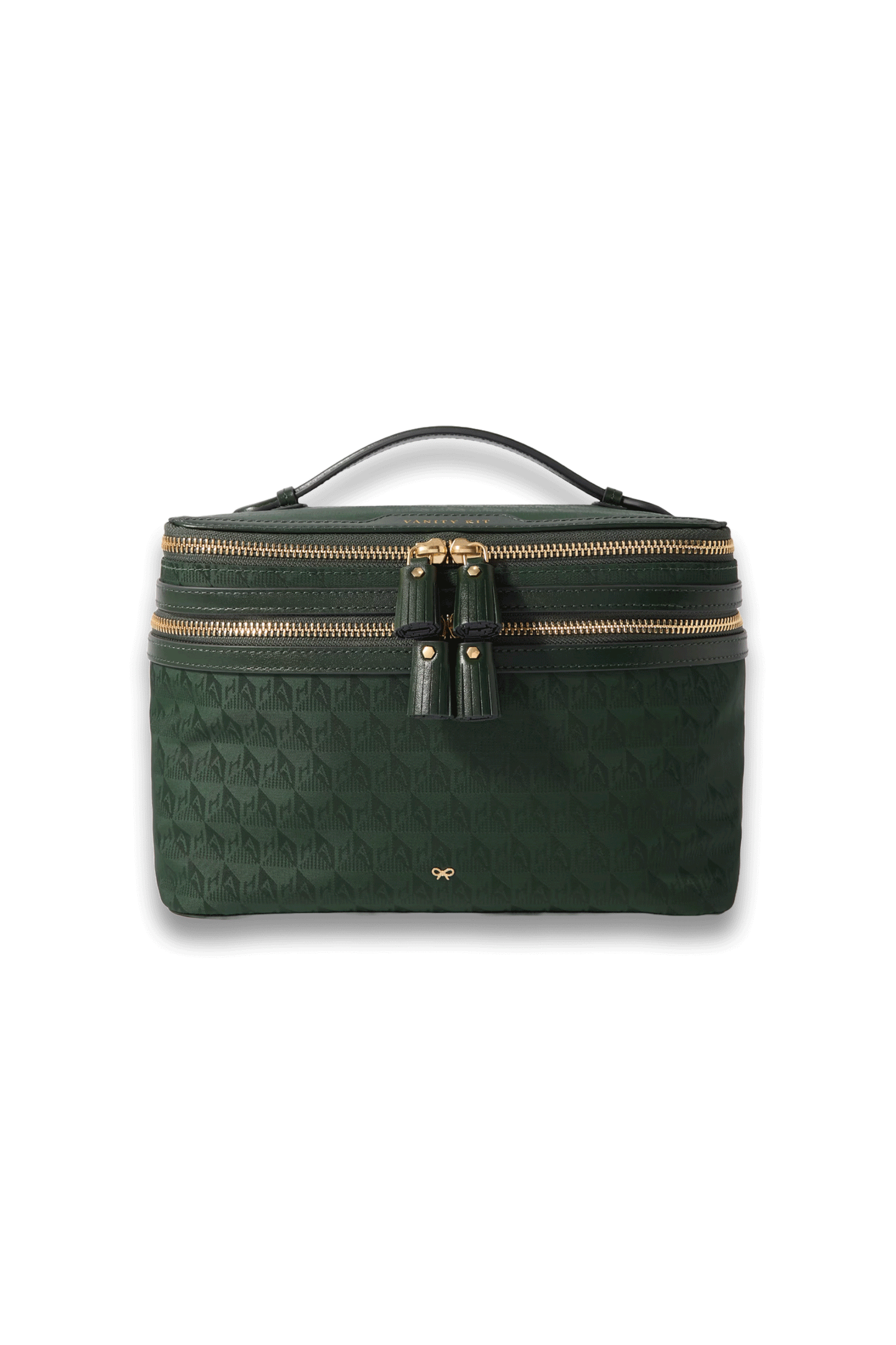 Vanity Kit Leather-Trimmed Nylon-Jacquard Cosmetics Case