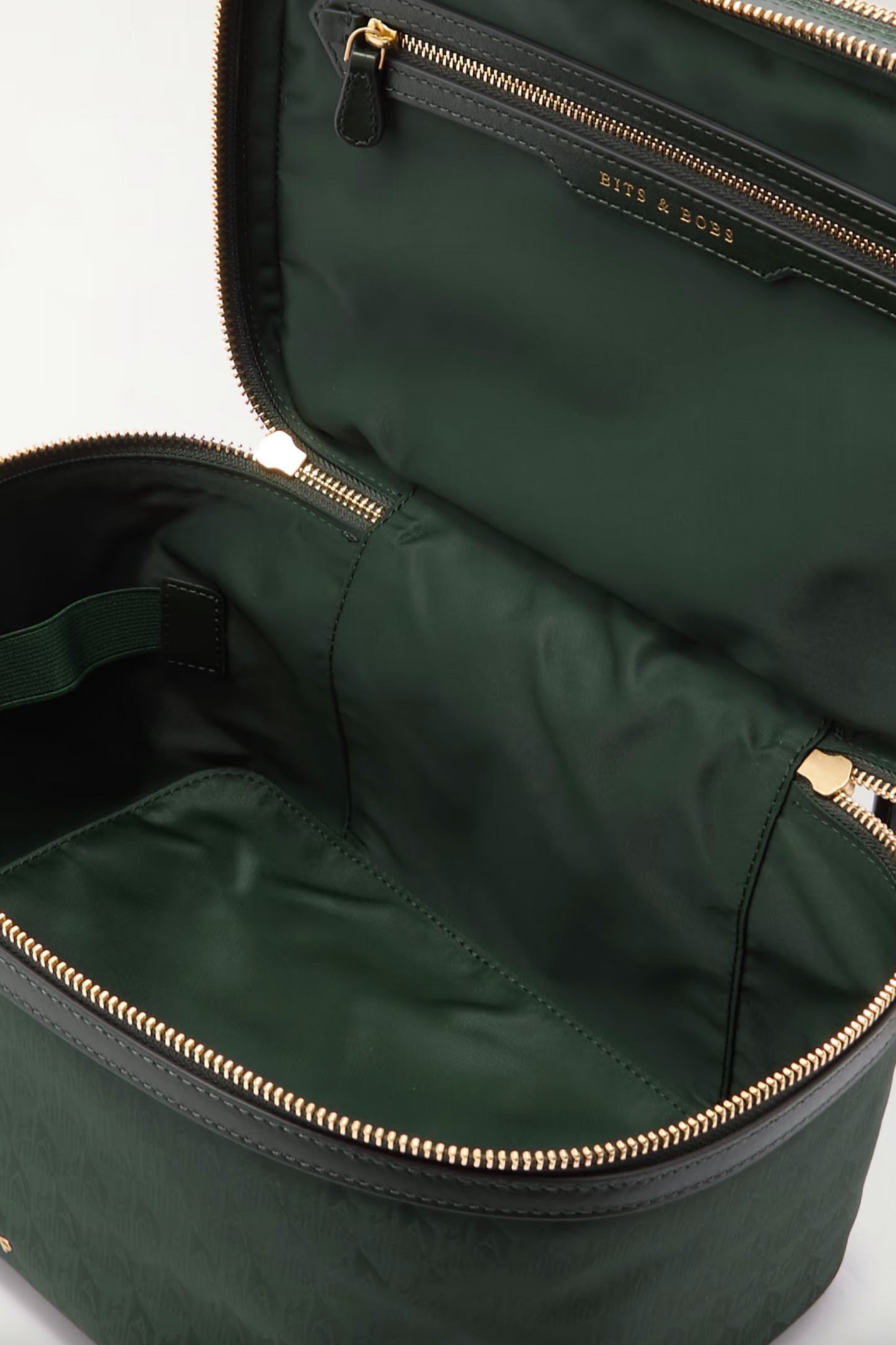Vanity Kit Leather-Trimmed Nylon-Jacquard Cosmetics Case