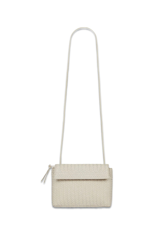 Tidal Foam Handwoven Leather Cross Body Bag