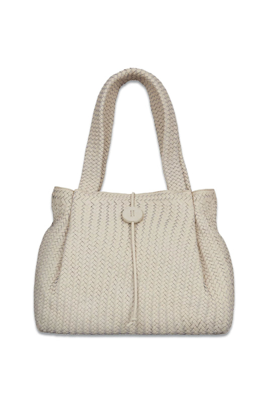 Tidal Foam Handwoven Large Leather Hobo Bag