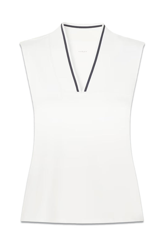 Harcourt Performance Striped Stretch Recycled-Jersey Tank