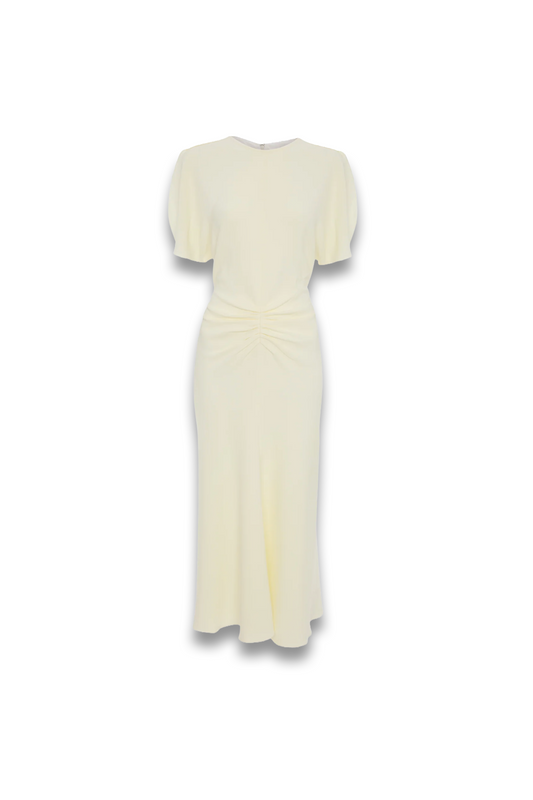 Bela Midi Dress In Bright Ivory