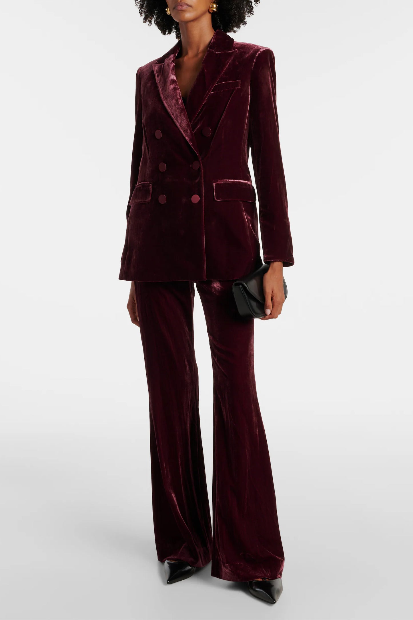 Lebone high-rise velvet flared pants
