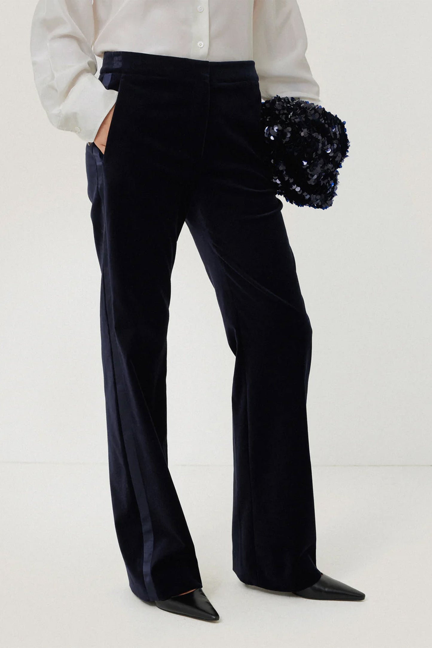 Mason Velvet Trouser, Navy