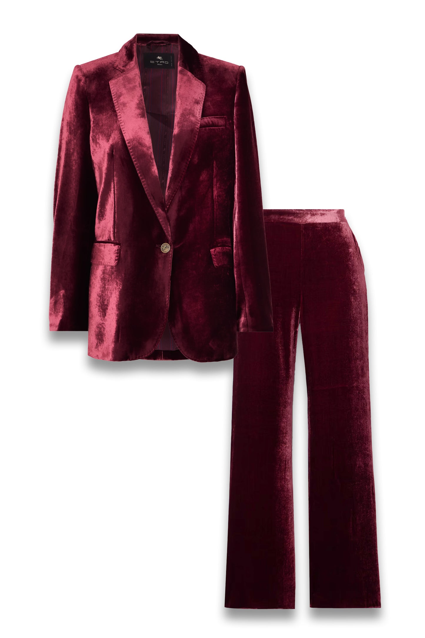 Velvet blazer and Straight-Leg Trouser