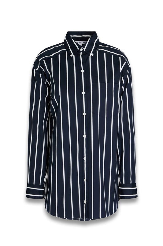 LLyod Striped Stretch-cotton Poplin Shirt