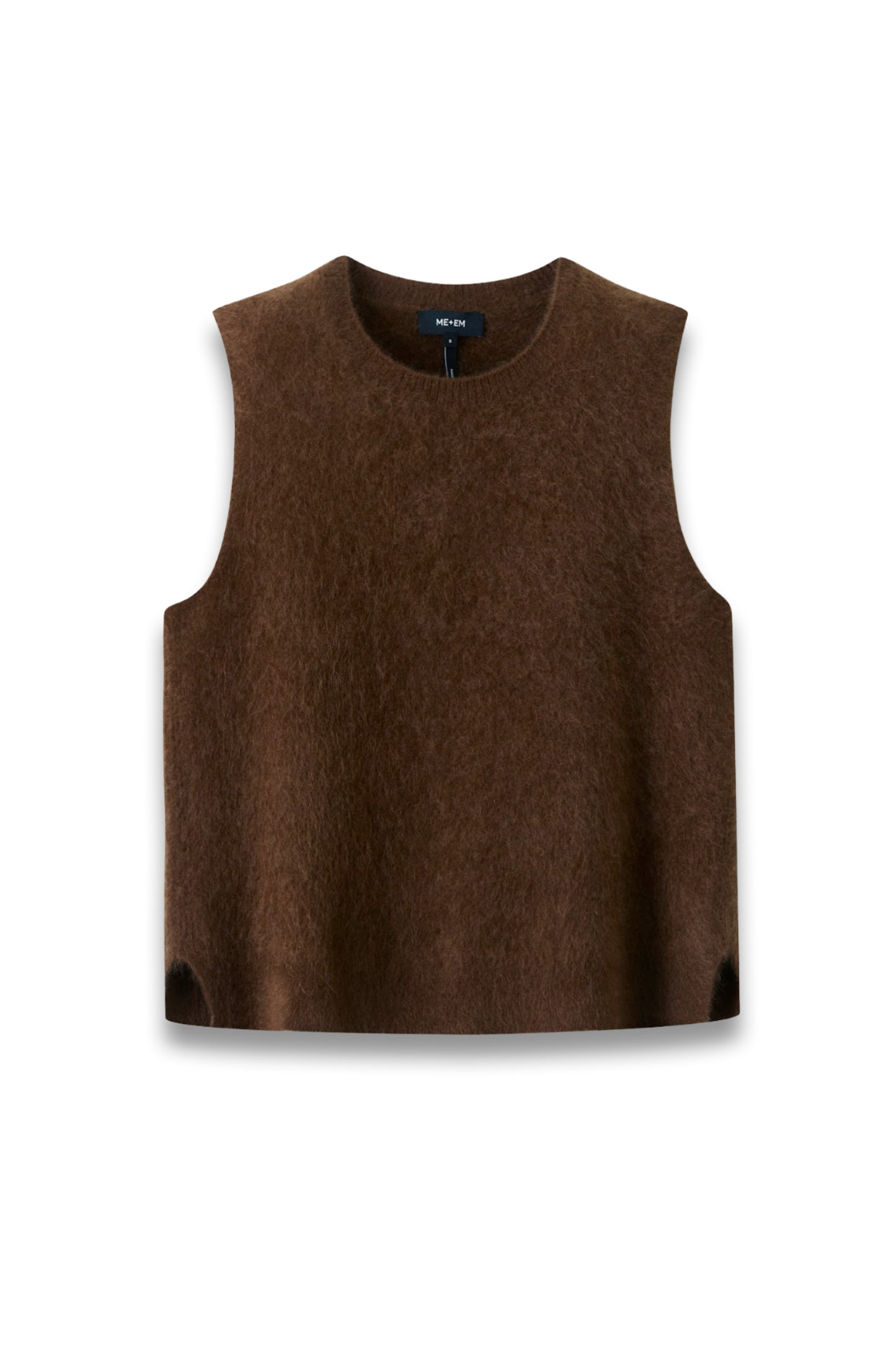 Brushed Cashmere Straight Knit Vest