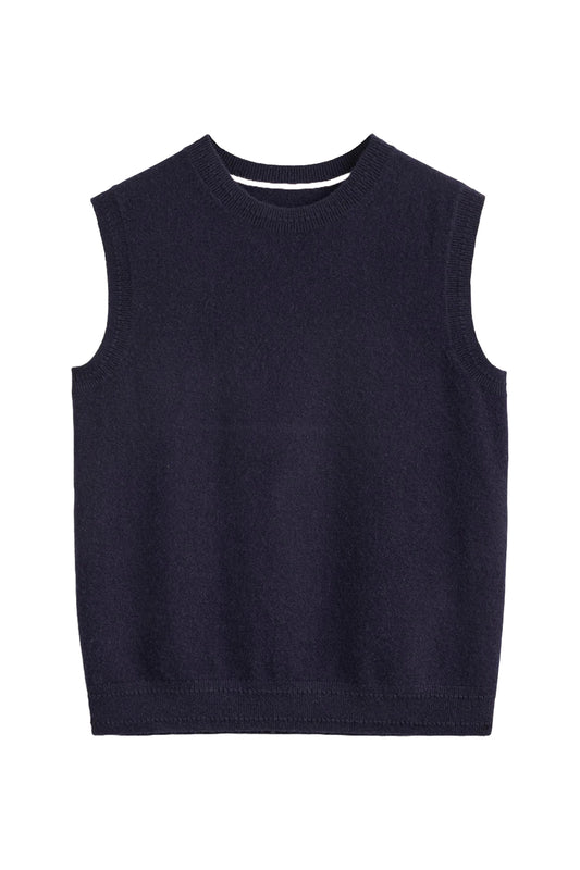 Eva Cashmere Tank Navy