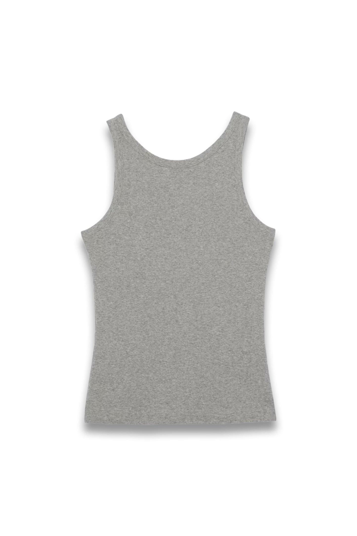 Stretch-Cotton Low-Back Vest in Grey Marl