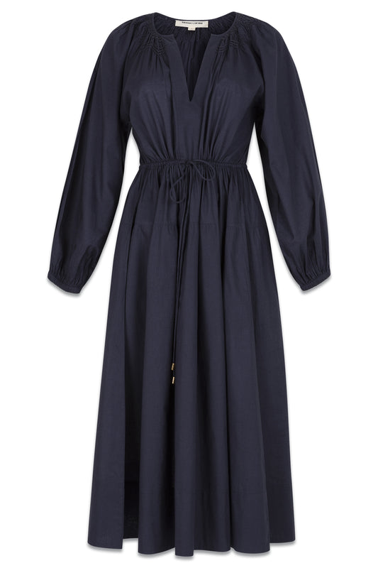 Victorine Smocked Midi Dress