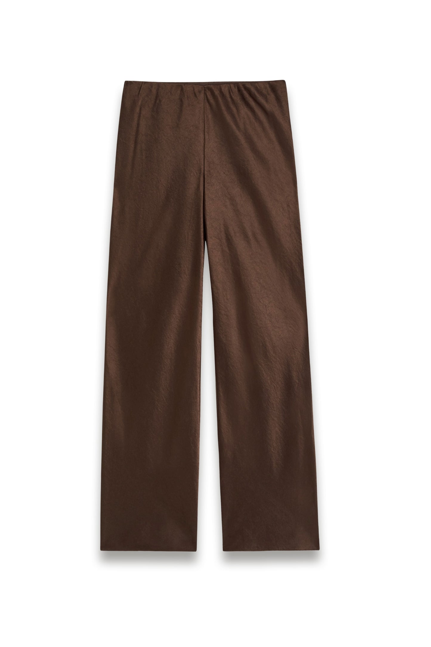 Straight-leg Satin Trousers