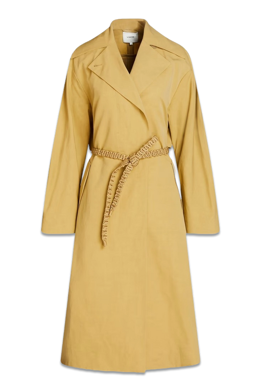 Cotton and Linen-Blend Trench Coat