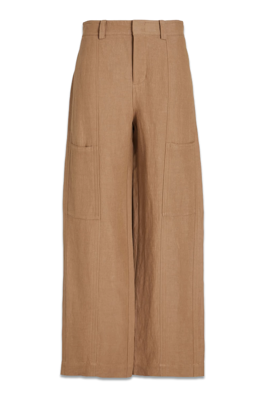 Faille Wide-Leg Pants