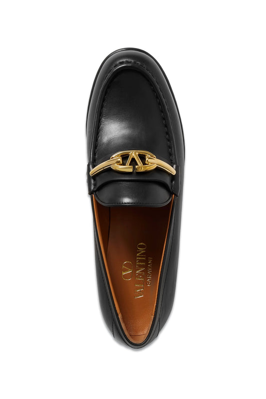 VLOGO Embellished Leather Loafers