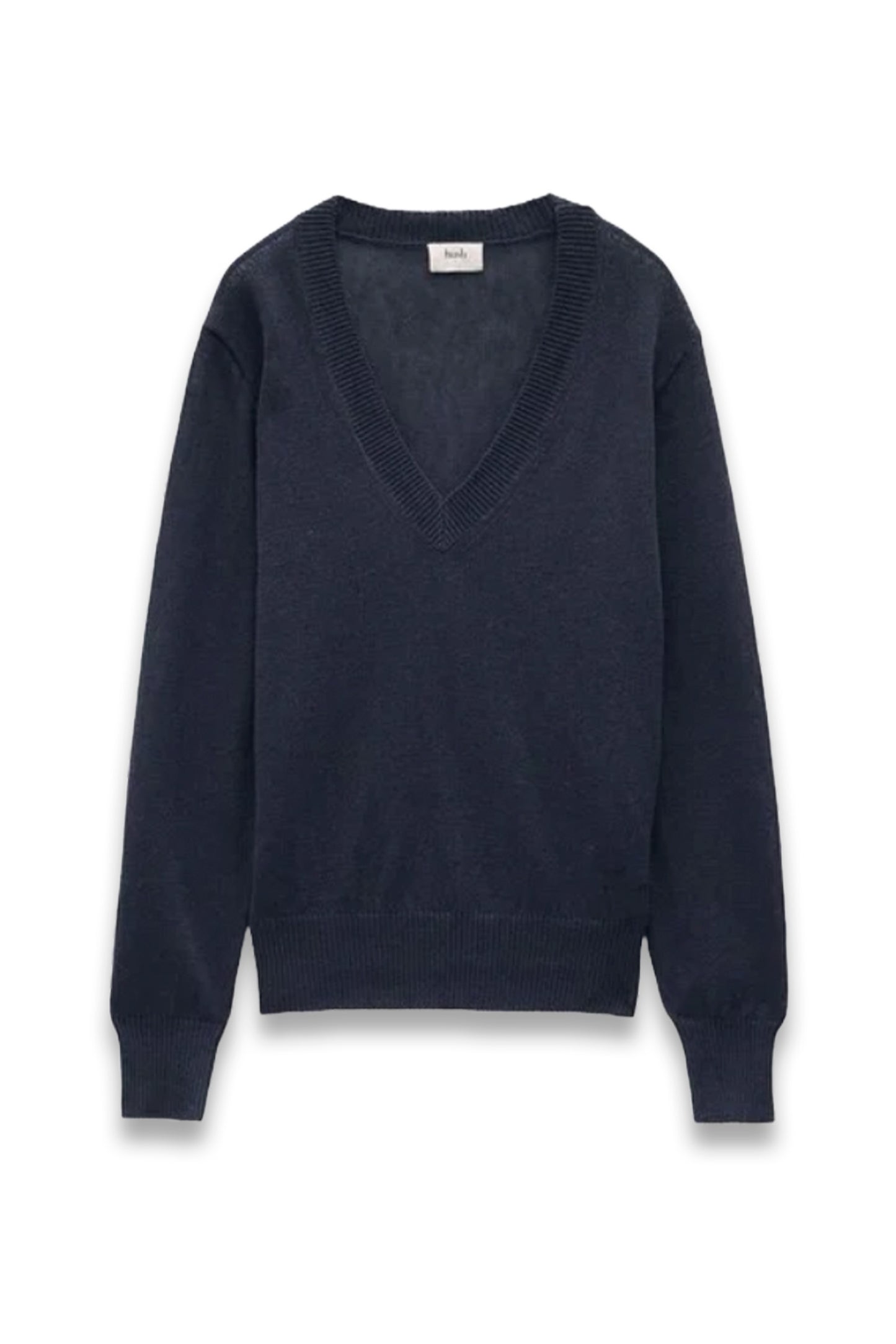 Linen Blend V Neck Jumper