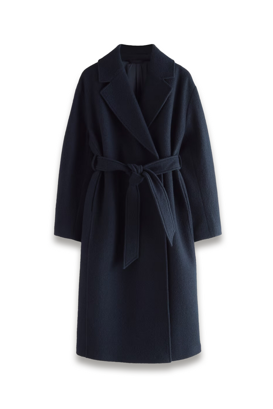 Voluminous Belted Wool Coat