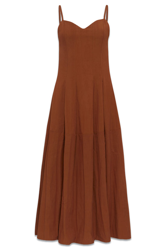 Iris Dress In Tobacco