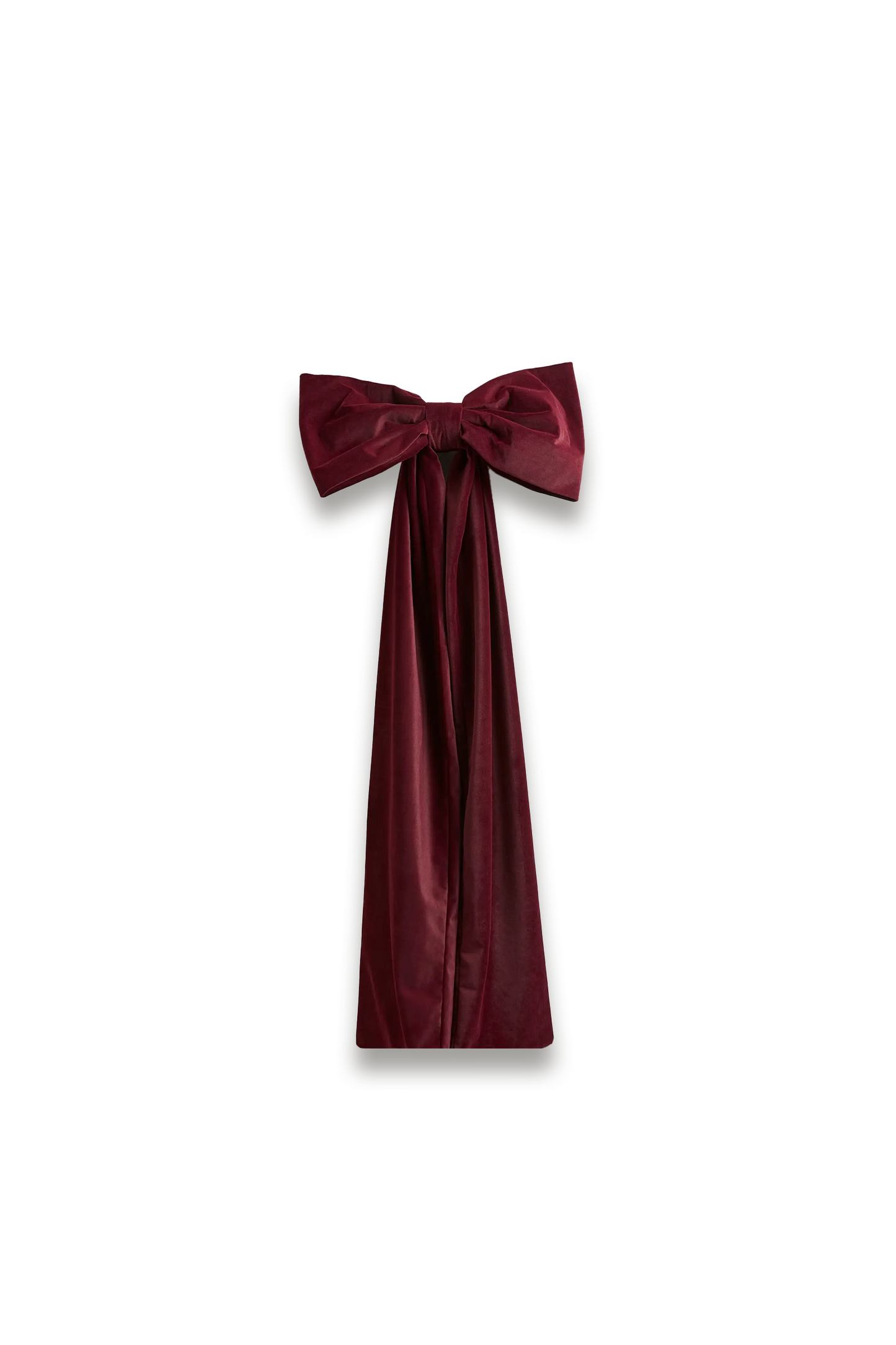 Burgundy Velvet Bow Decoration