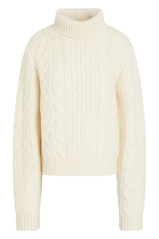 Andrina Cable-knit Wool and Cashmere-blend Turtleneck Sweater