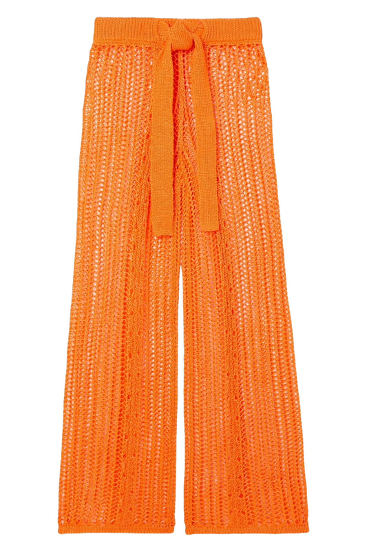 Aadya Crochet-knit Wide-leg Pants