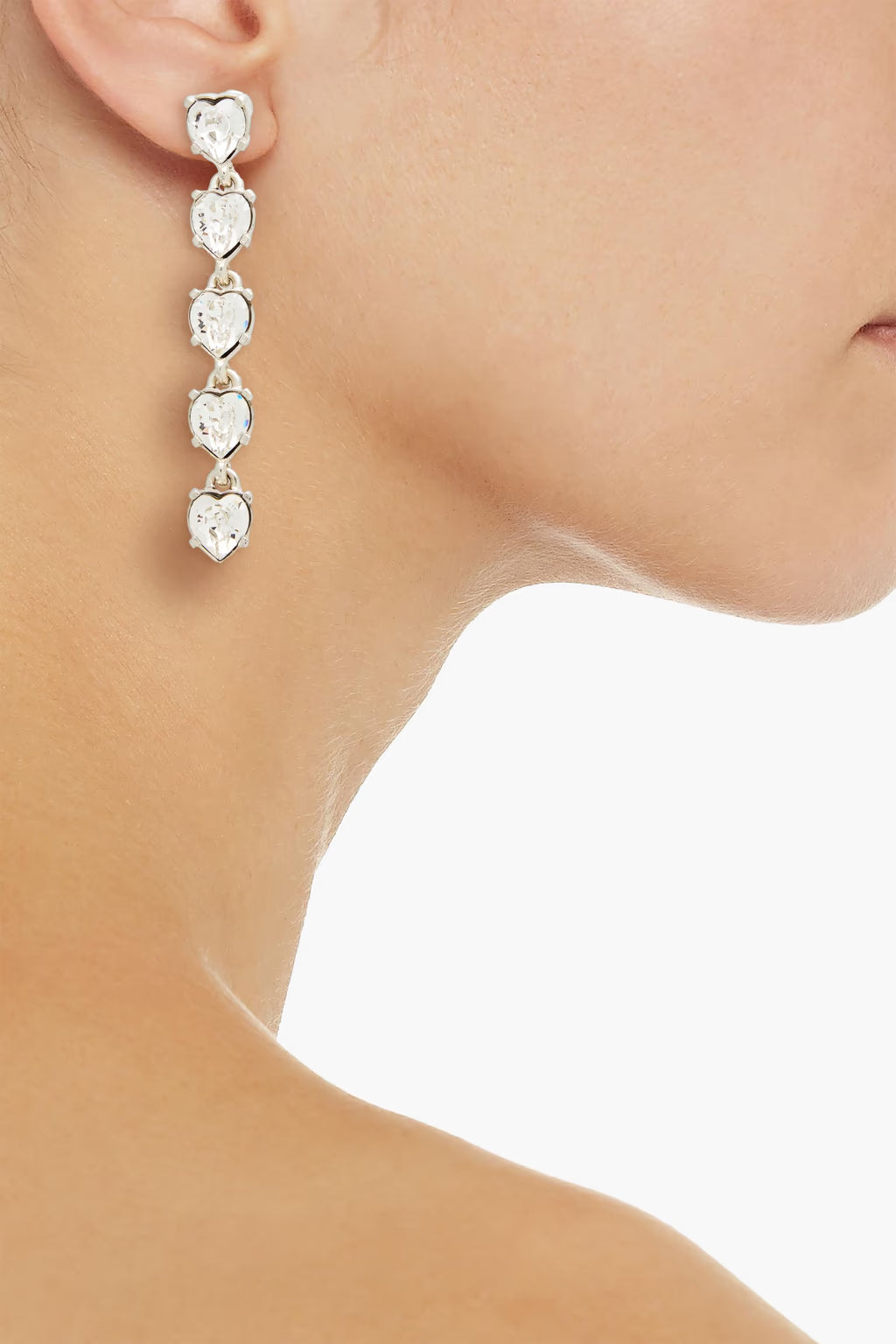 Silver-tone Crystal Earrings