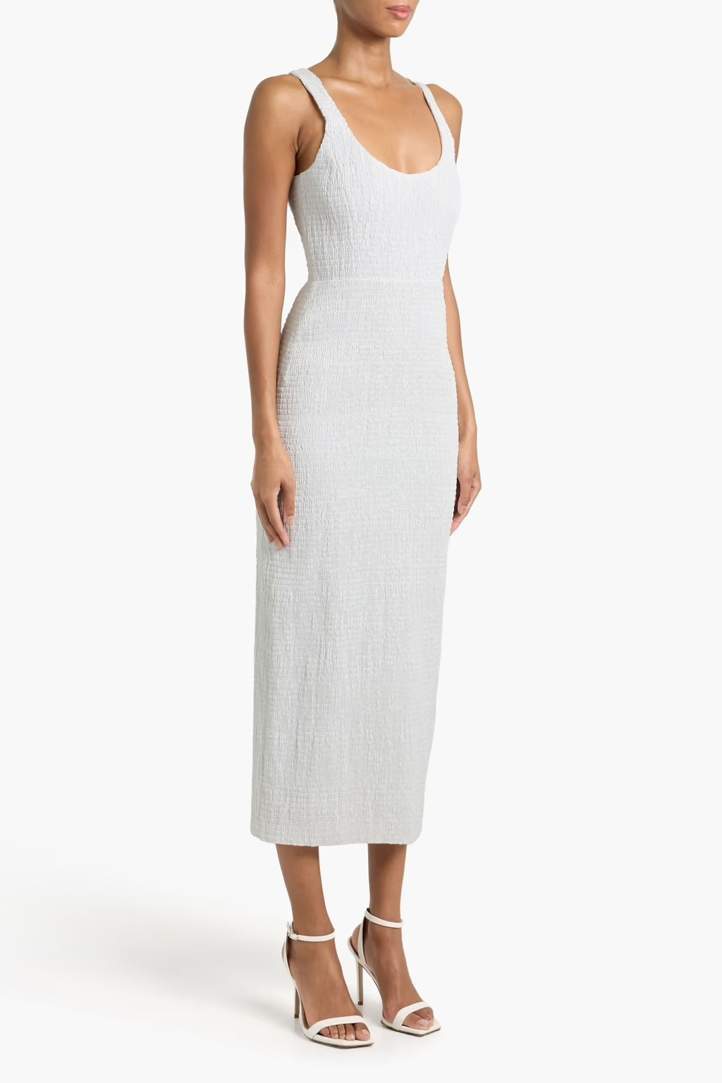 Girard Shirred Linen Midi Dress