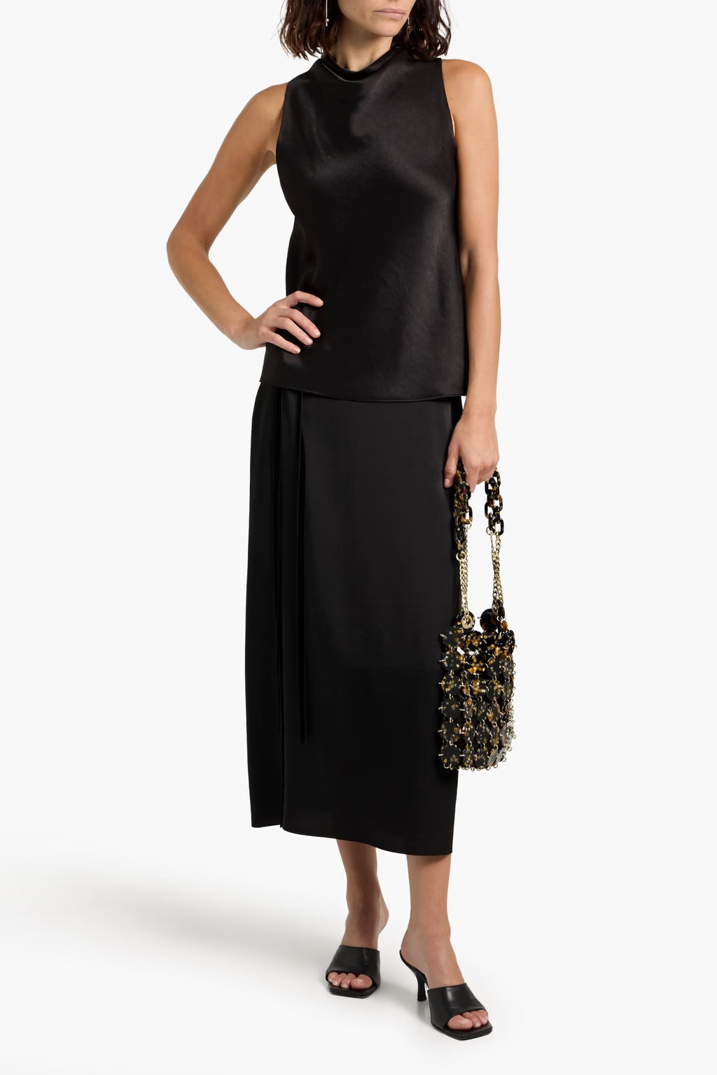 Draped Satin Top