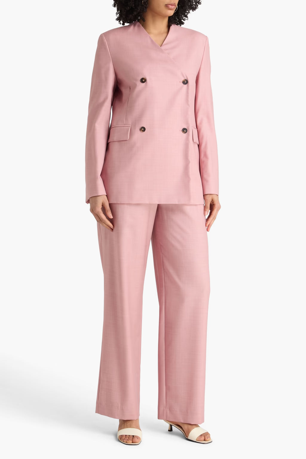 Movas Double-breasted Wool-twill Suit