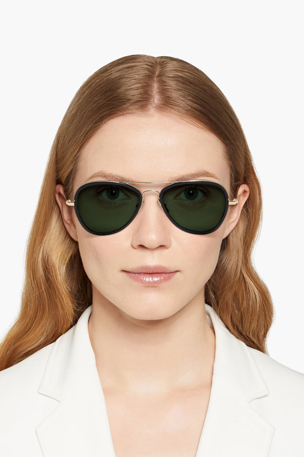 Aviator-style Actetate Sunglasses