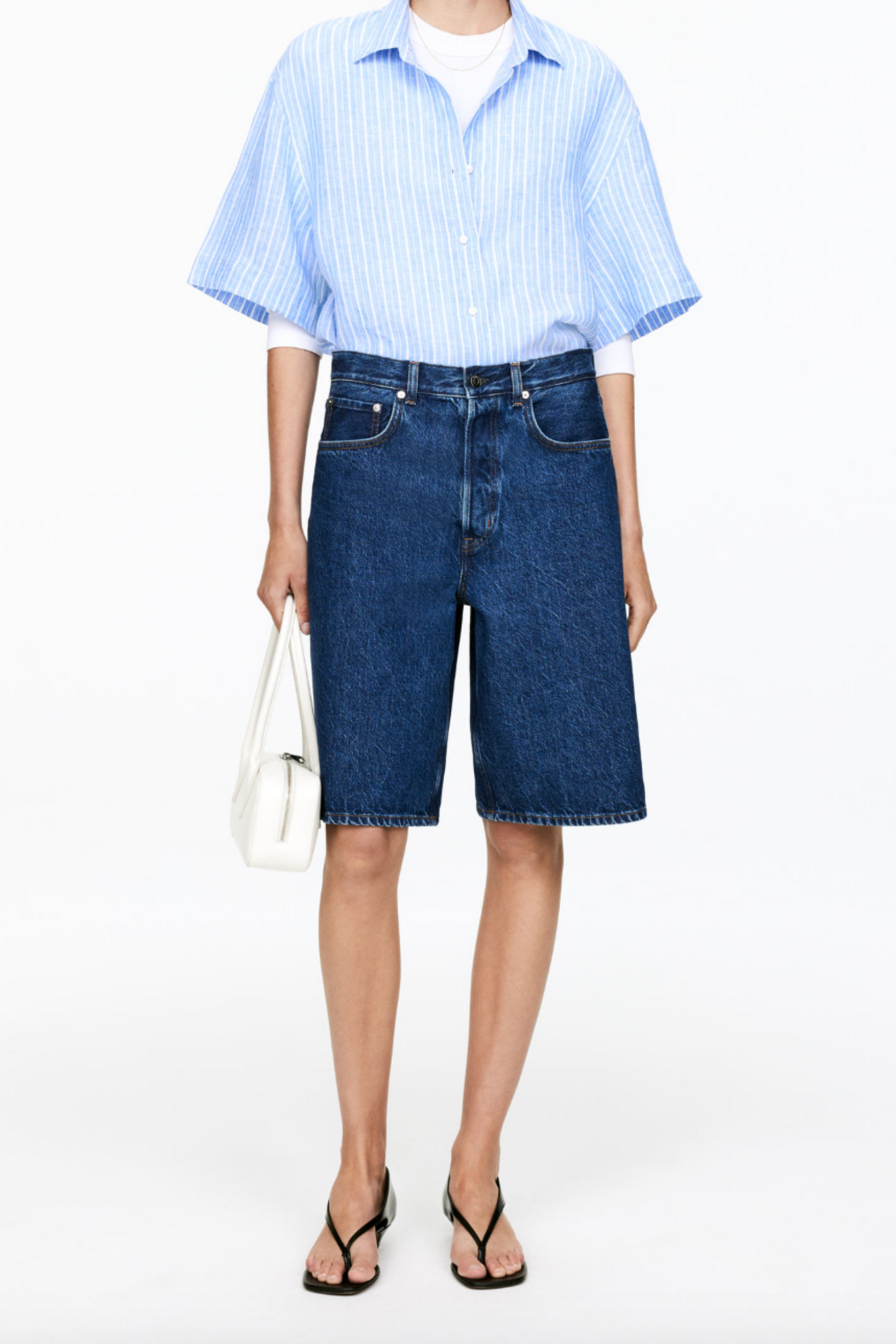 Long Denim Shorts
