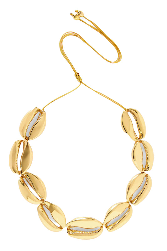 Concha Mega Puka Gold-plated Necklace