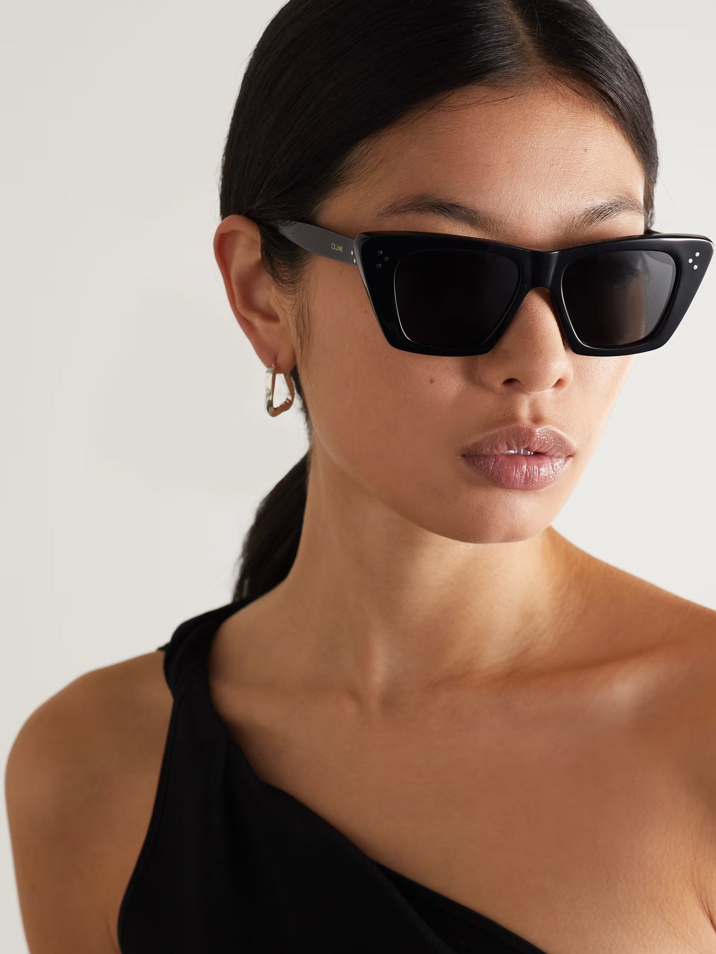 Cat-eye Acetate Black Sunglasses