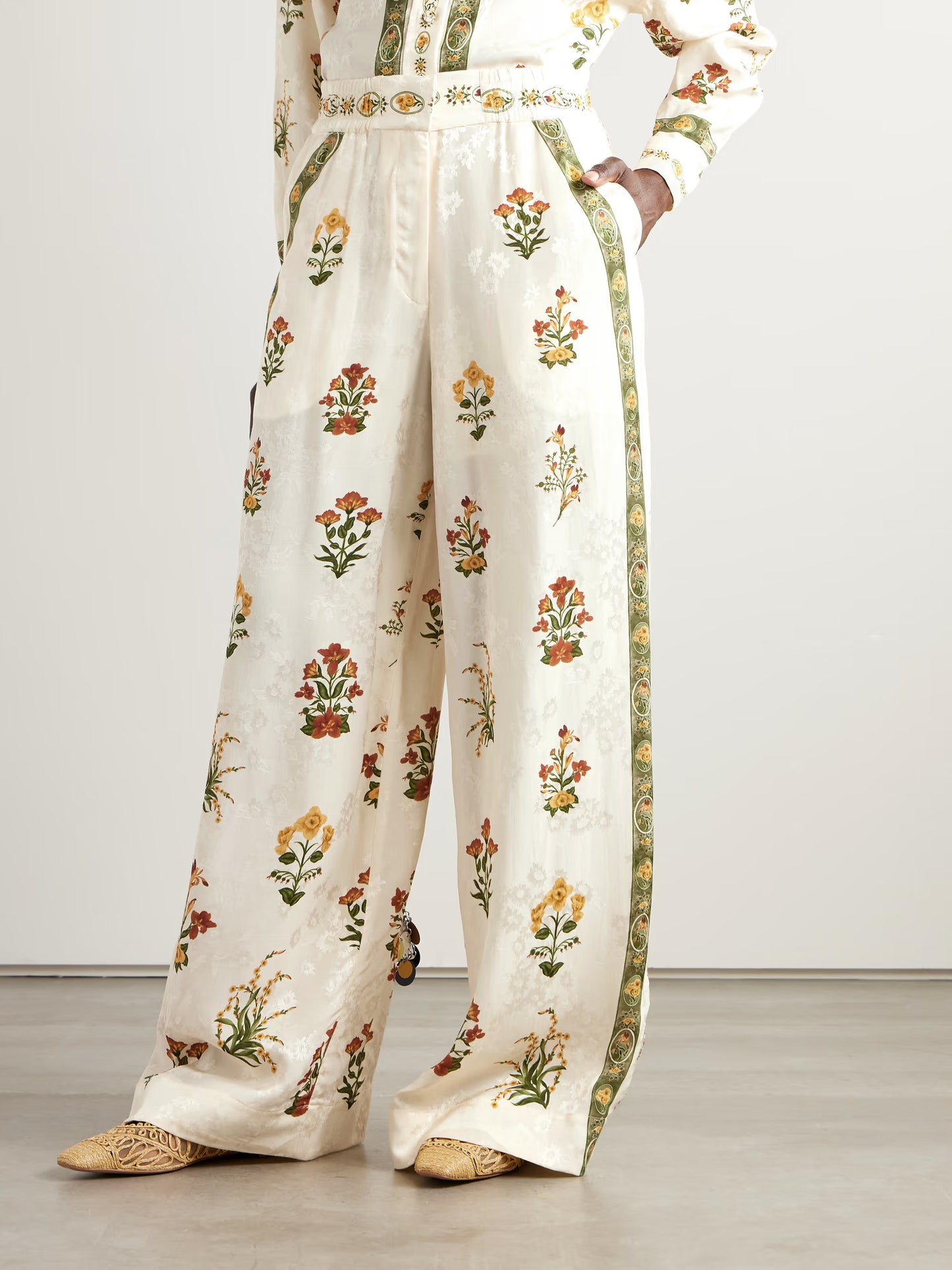 Tota Canna Jacquard Wide-Leg Pants