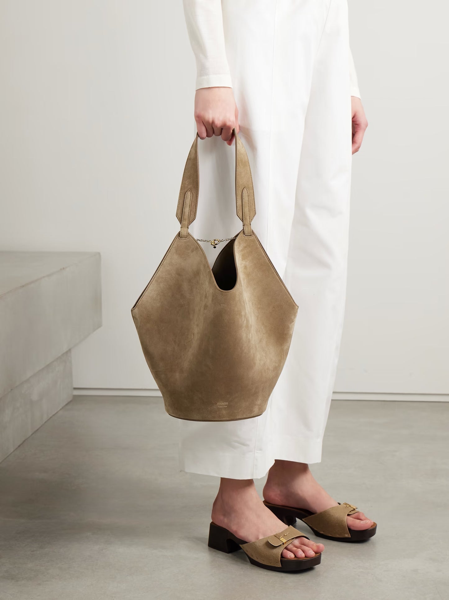 Lotus Small Suede Tote