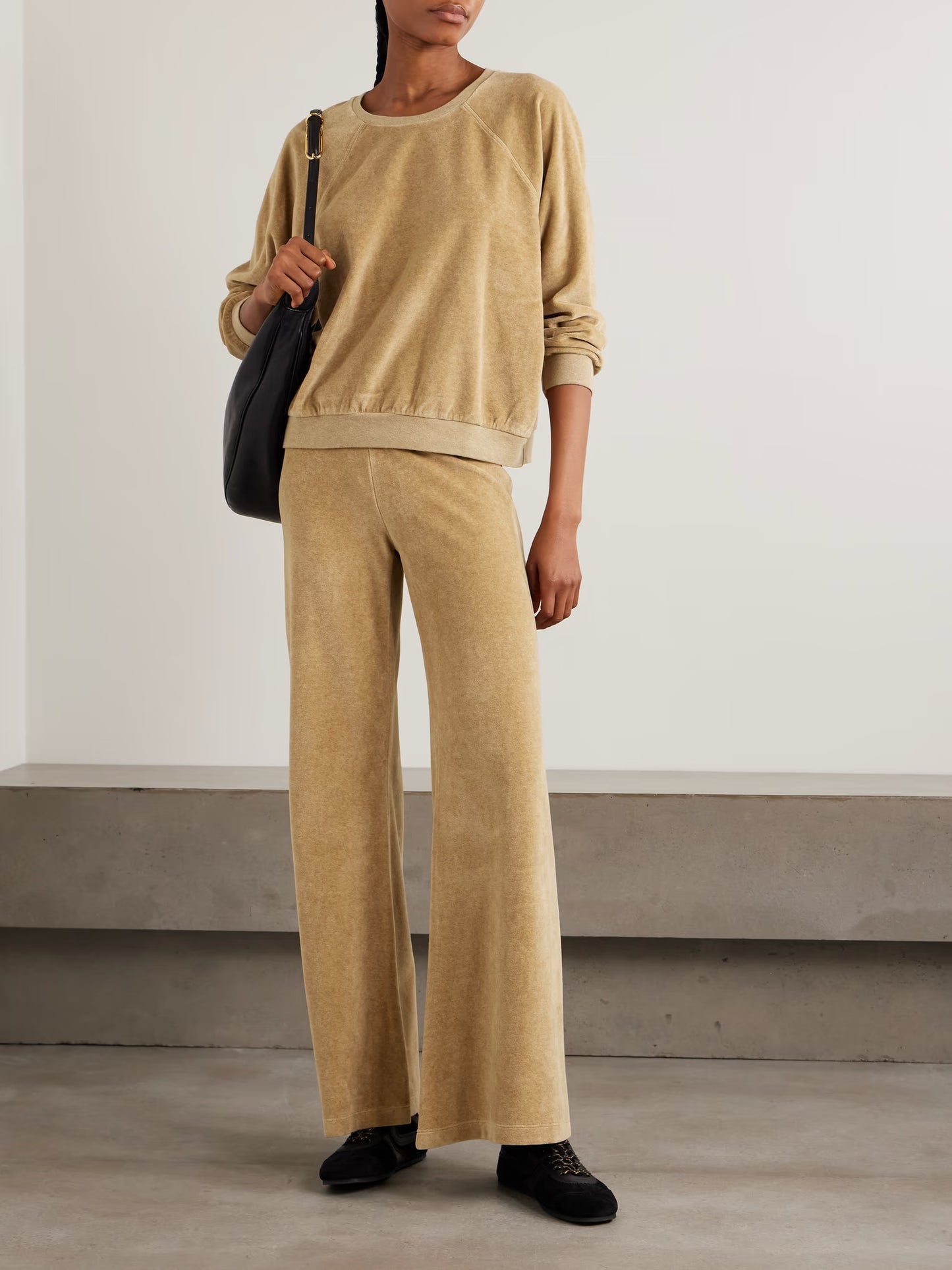 Lito Cotton-blend Velour Flared Sweatpants