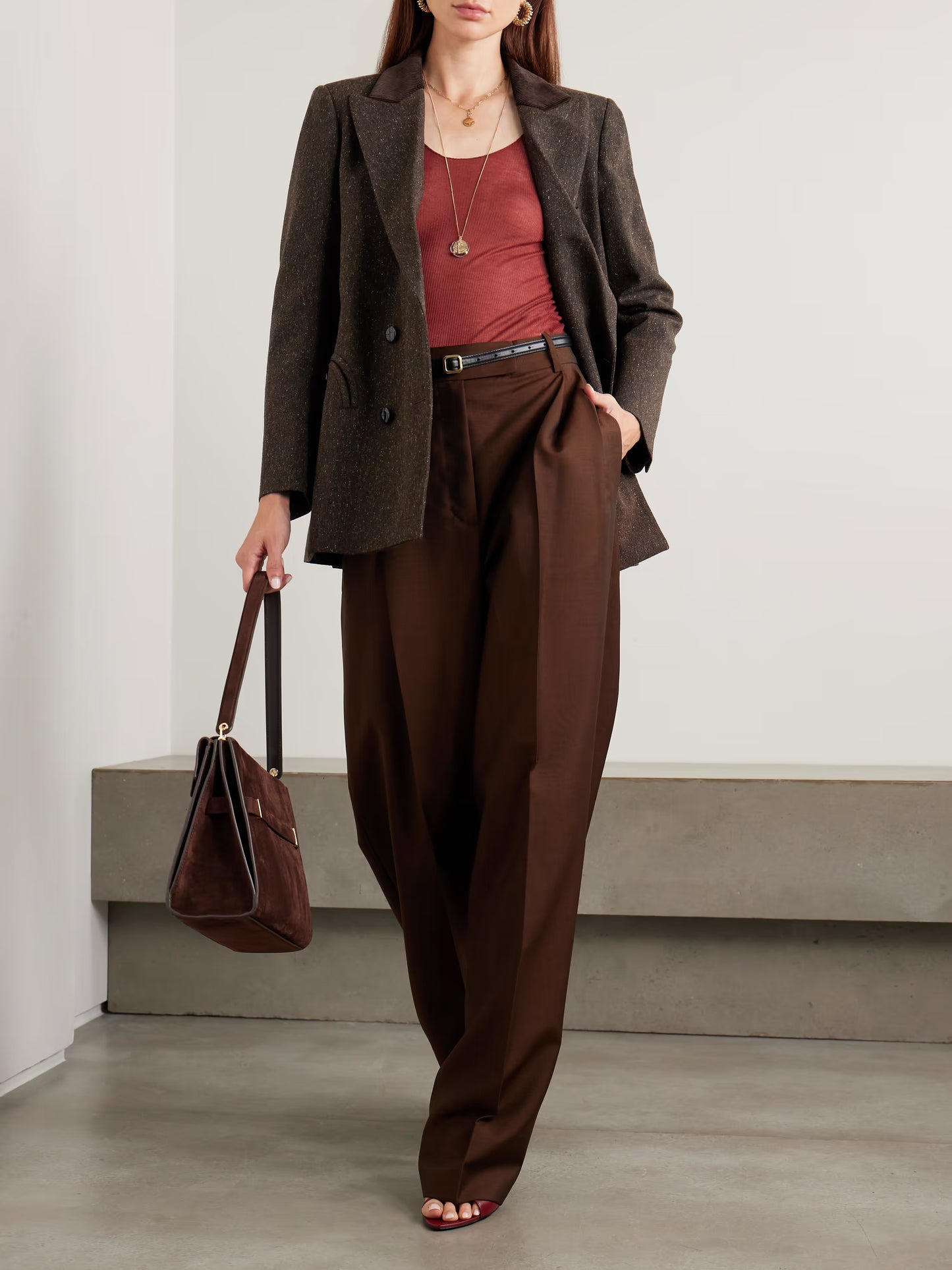 Everynight Corduroy-trimmed Wool-blend Blazer