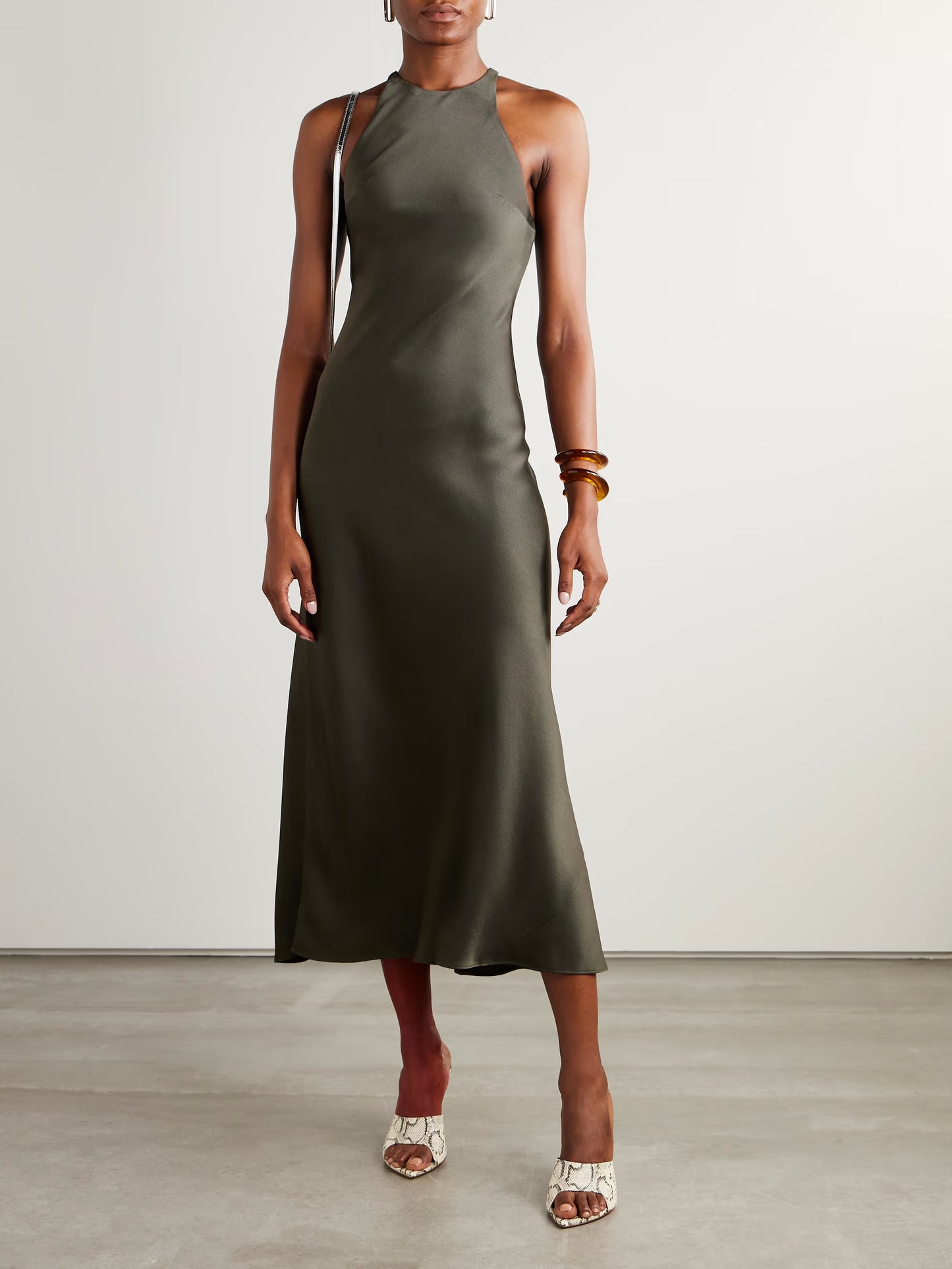 Skyros Satin Midi Dress