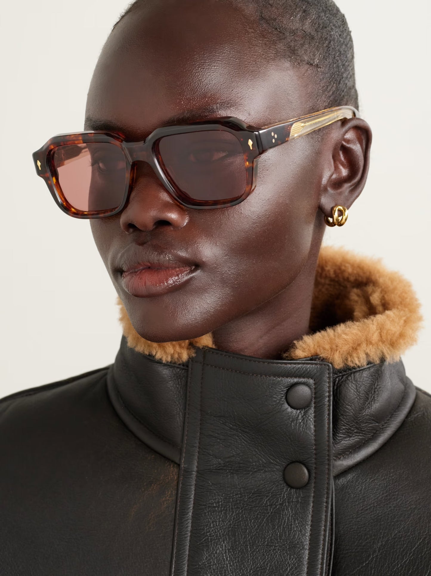 Vivienne D-frame Tortoiseshell Sunglasses