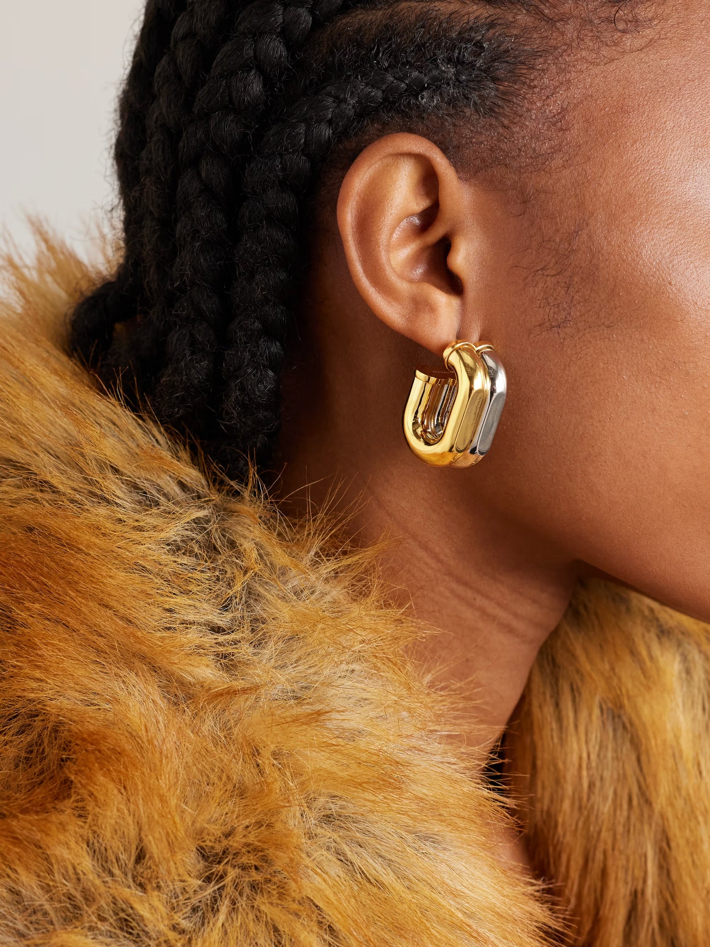 Gold and Silver-tone Hoop Earrings