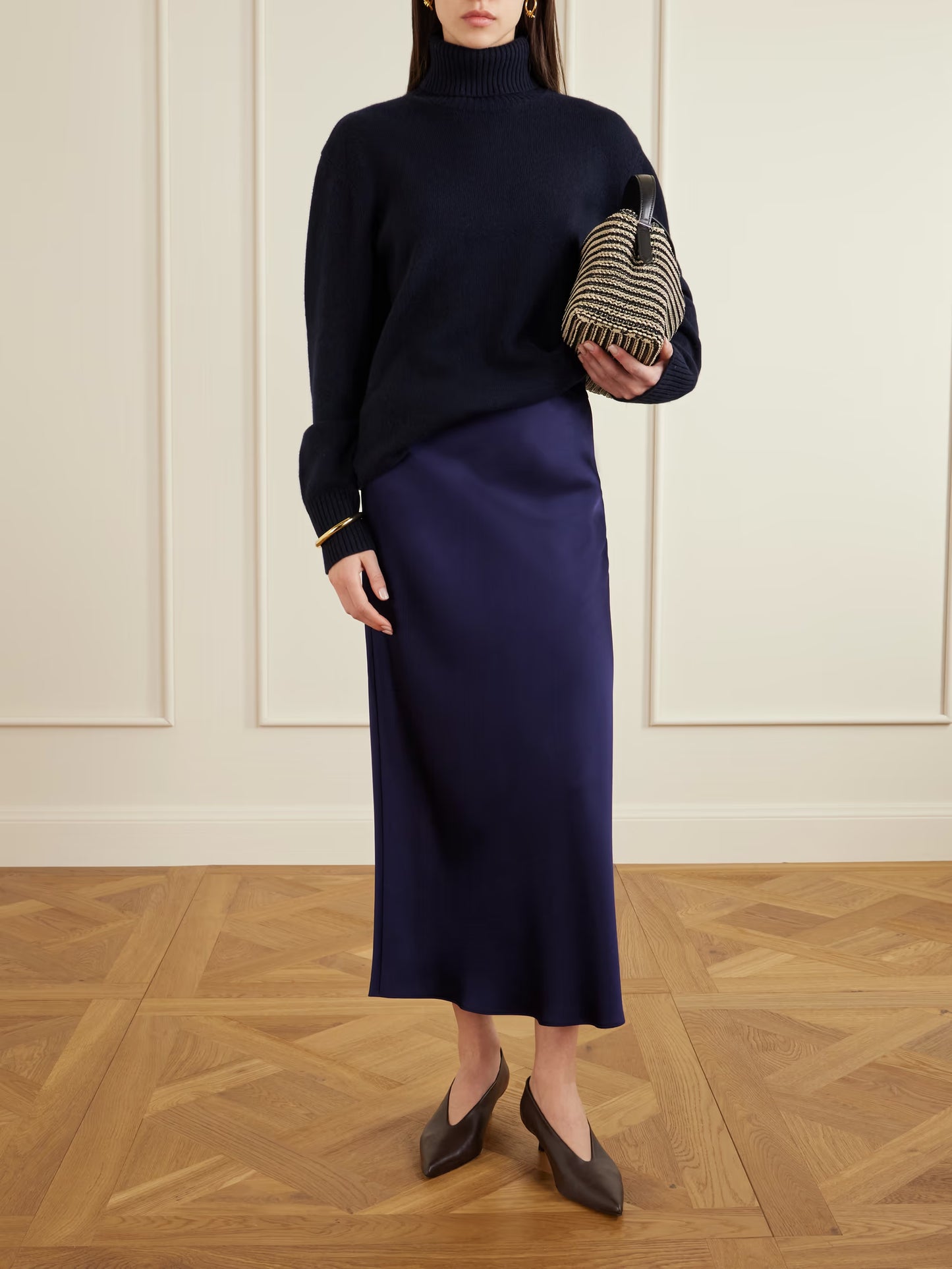 Satin Midi Skirt