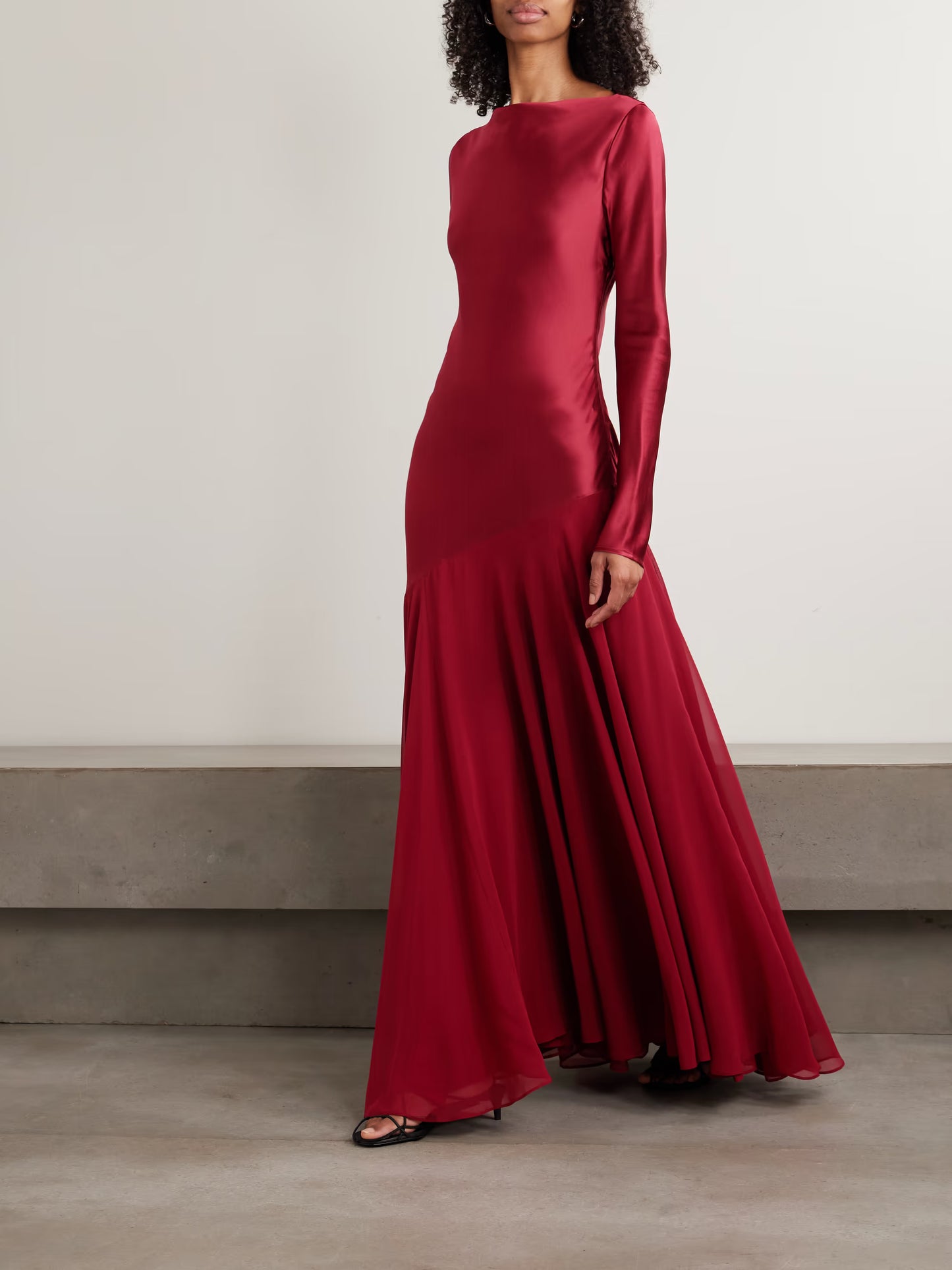 Cordelia Silk-satin And Chiffon Gown