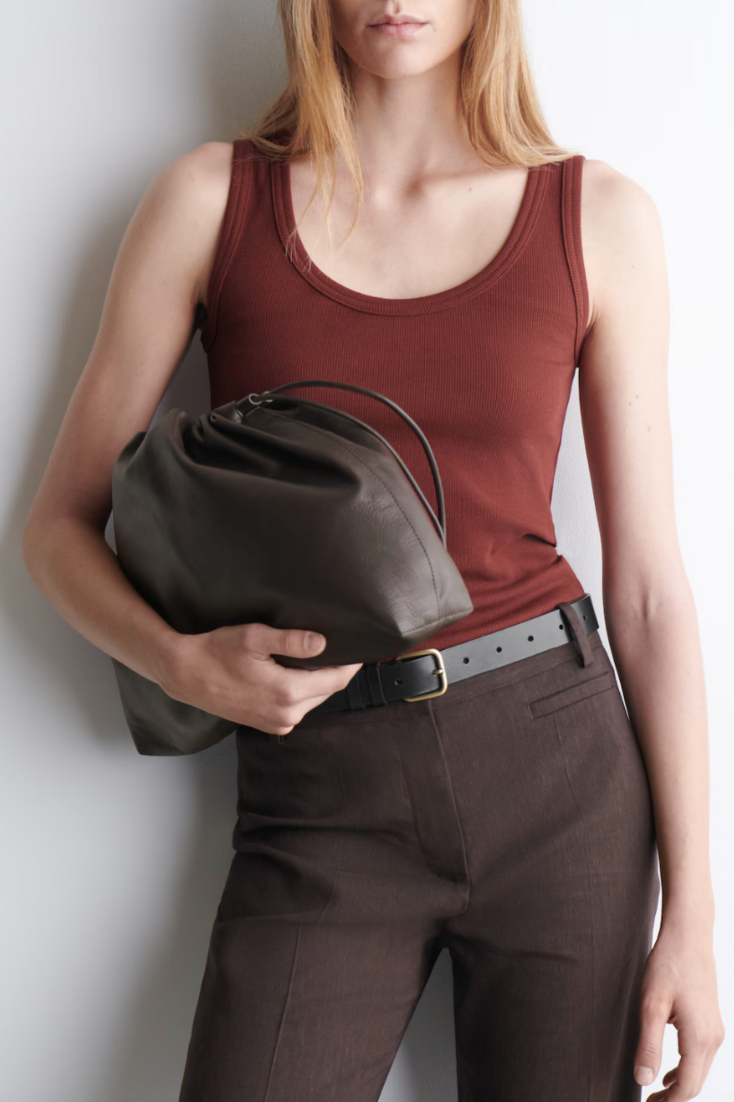 Ribbed Scoop-Neck Tank Top