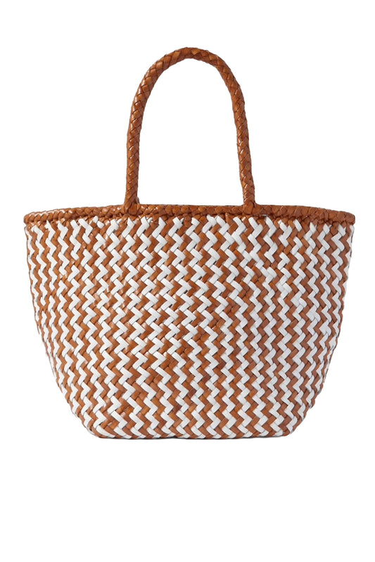 Grace Small Woven Leather Tote