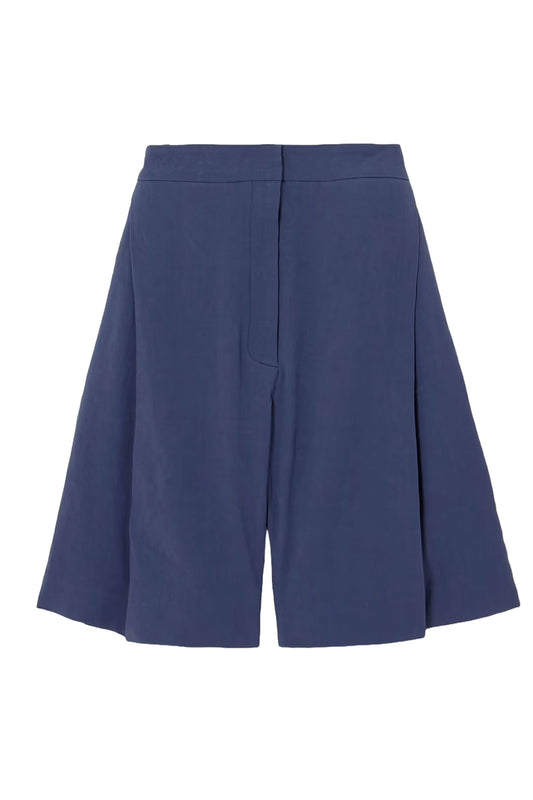 Bella Pleated Linen-blend Shorts