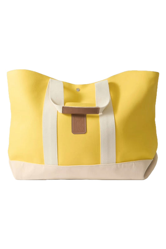 St Paul Tool Extra Large Leather and Webbing-trimmed Canvas Tote