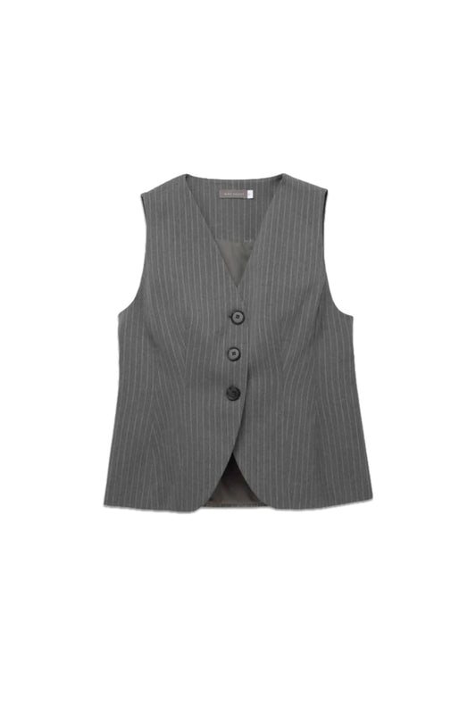 Grey Pinstripe Waistcoat