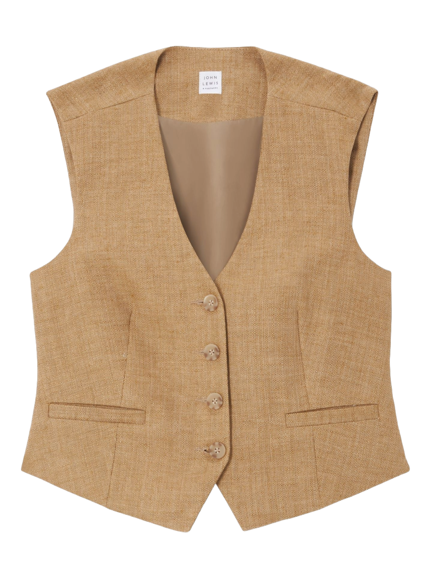 Basketweave Linen Waistcoat, Raffia