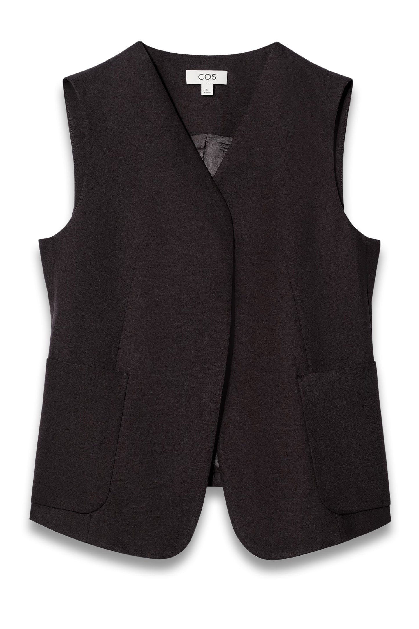 Wrap-Front Linen-Blend Waistcoat