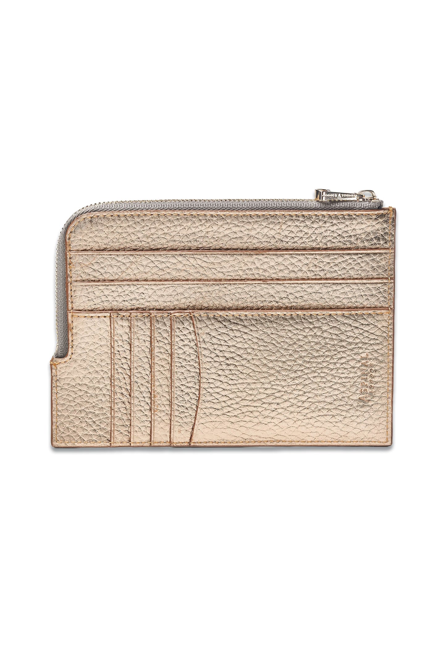 Champagne Pebble Zipped Travel Wallet